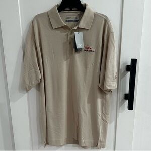 Cutter & Buck Juan Valdez Cafe Reale Polo Shirt XL Tan Beige CB DryTec Golf